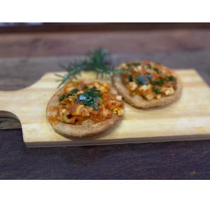 MINI PIZZA DE PALMITO SEM TRIGO E SEM LEITE - 2 UNIDADES - congelado